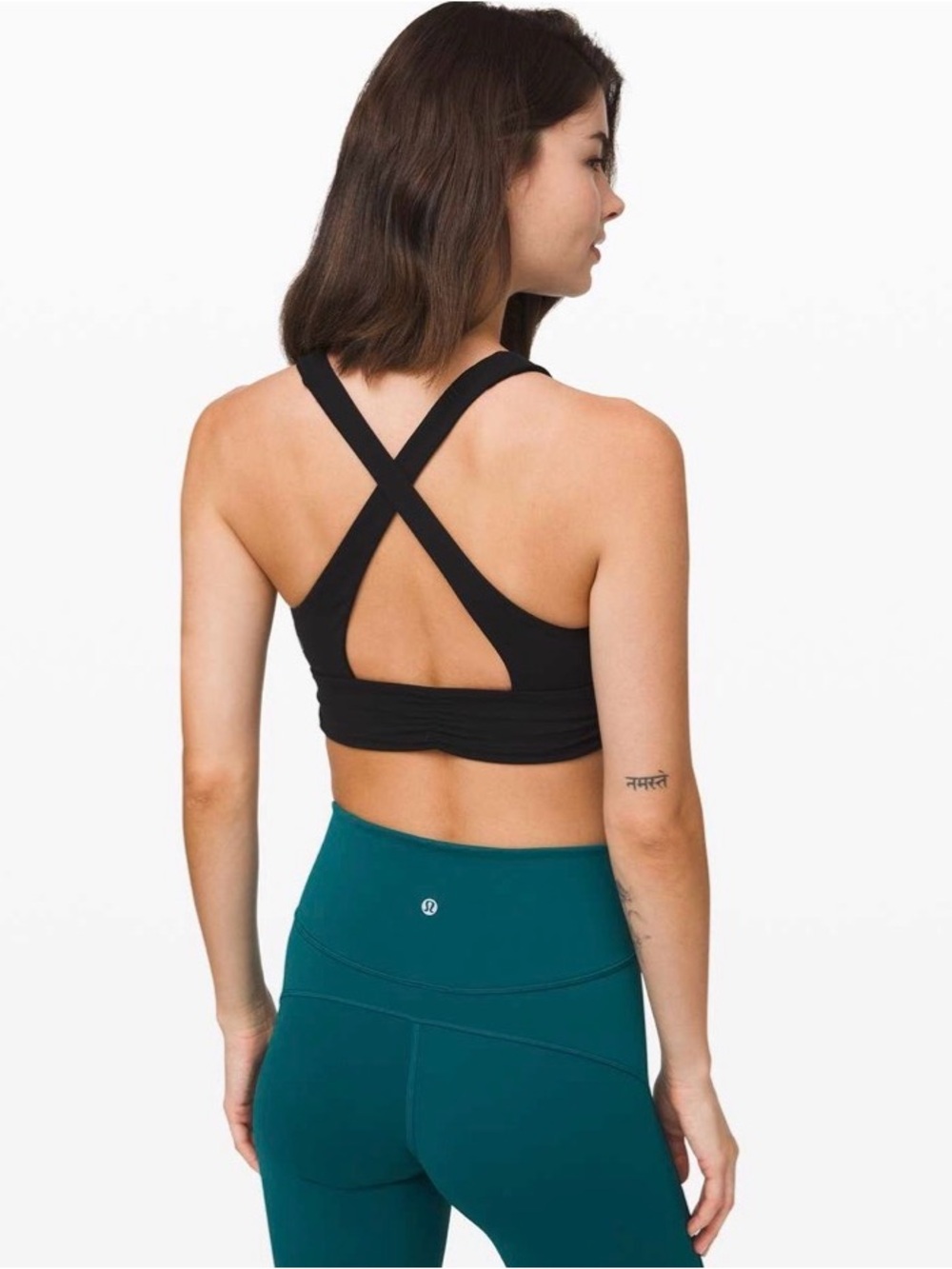 lululemon athletica Black Cross-Back Sports Bra